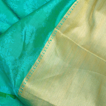 Pure Banarasi Handwoven Tanchui Fabric with Border
