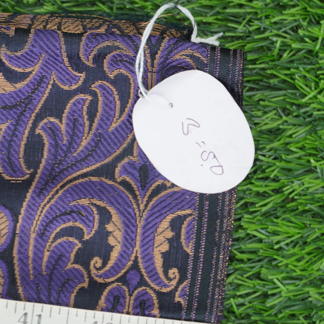 Purple Kinkhab / Kimkhab Brocade Banarasi Fabric