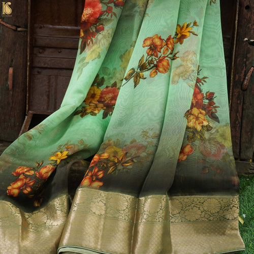 Organza Silk Print Saree