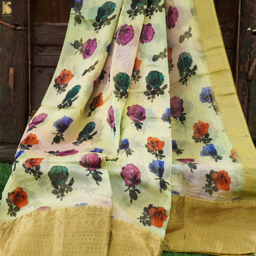 Organza Silk Print Saree