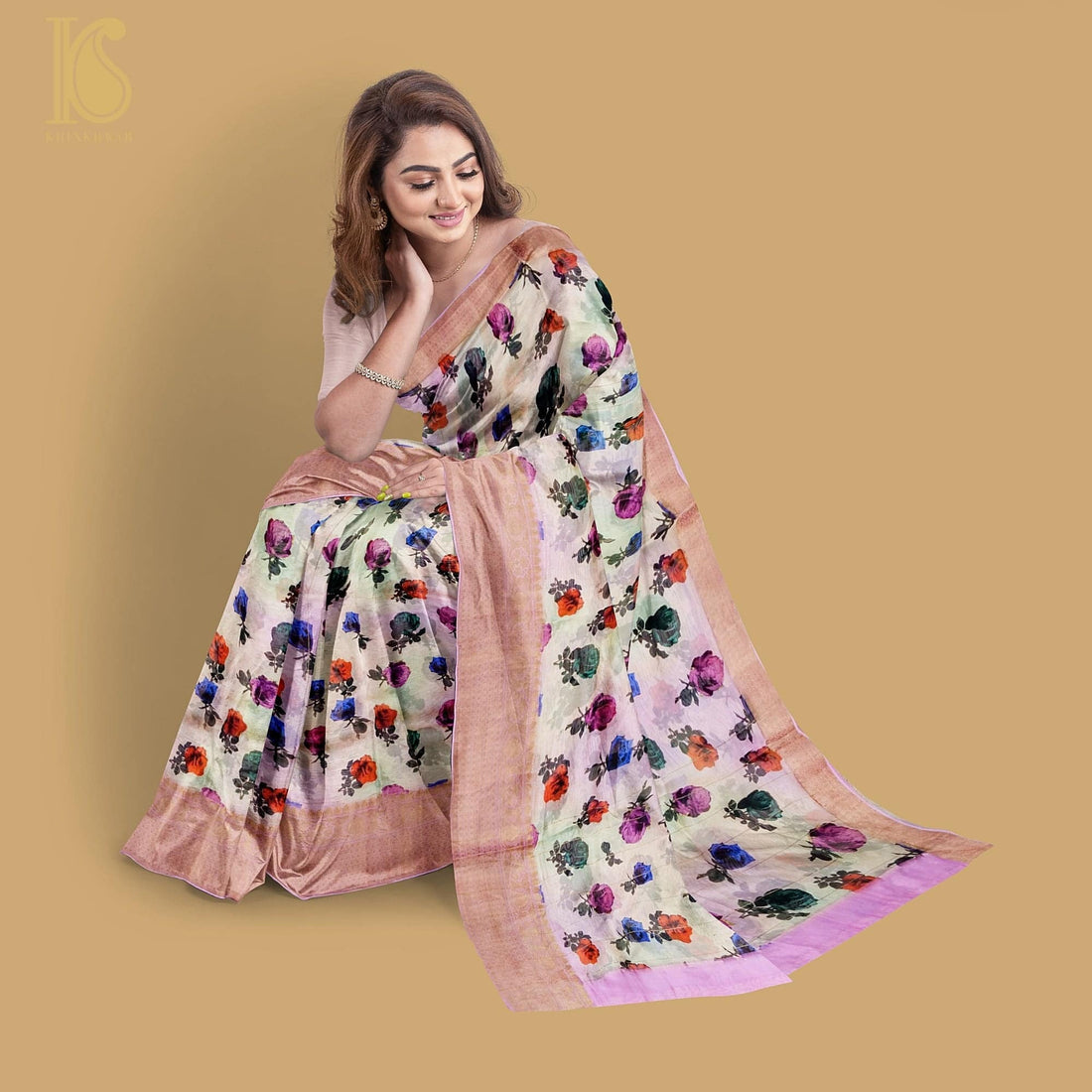Organza Silk Print Saree