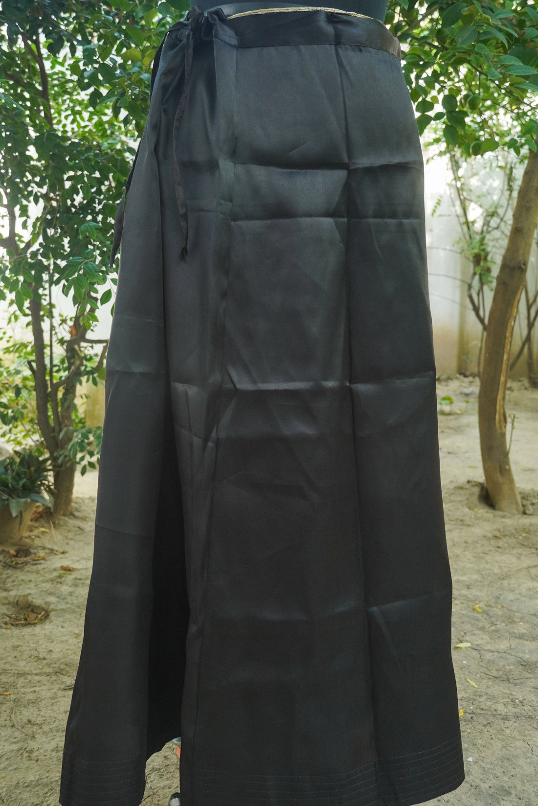 Black Pure Satin Underskirts