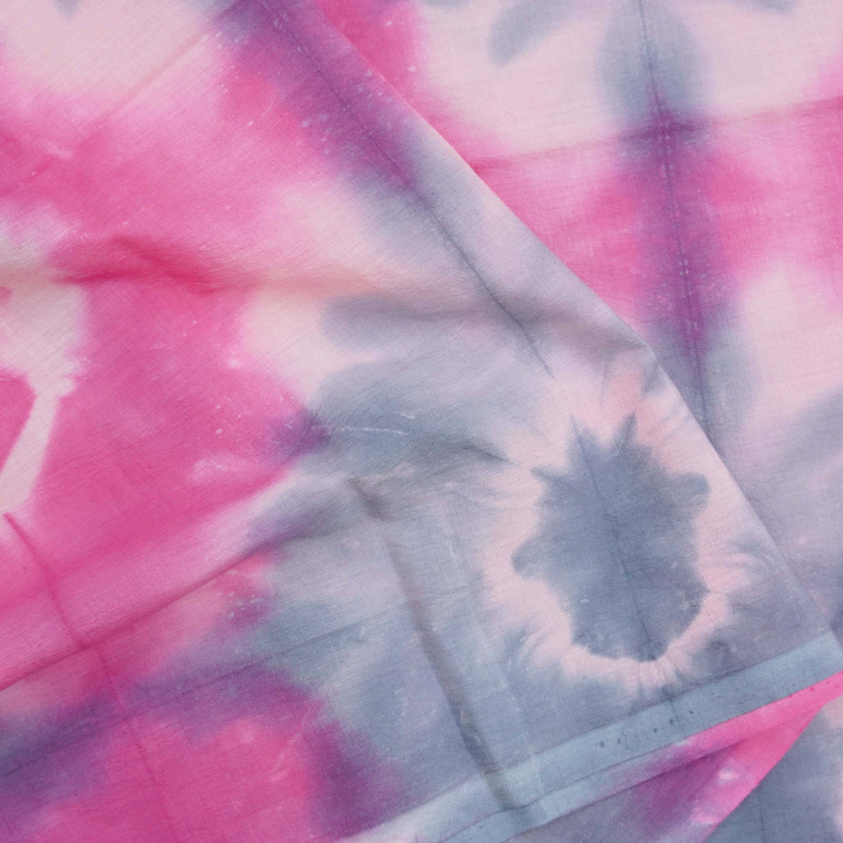 Pink Pure Cotton Tie Dye Stole - Khinkhwab