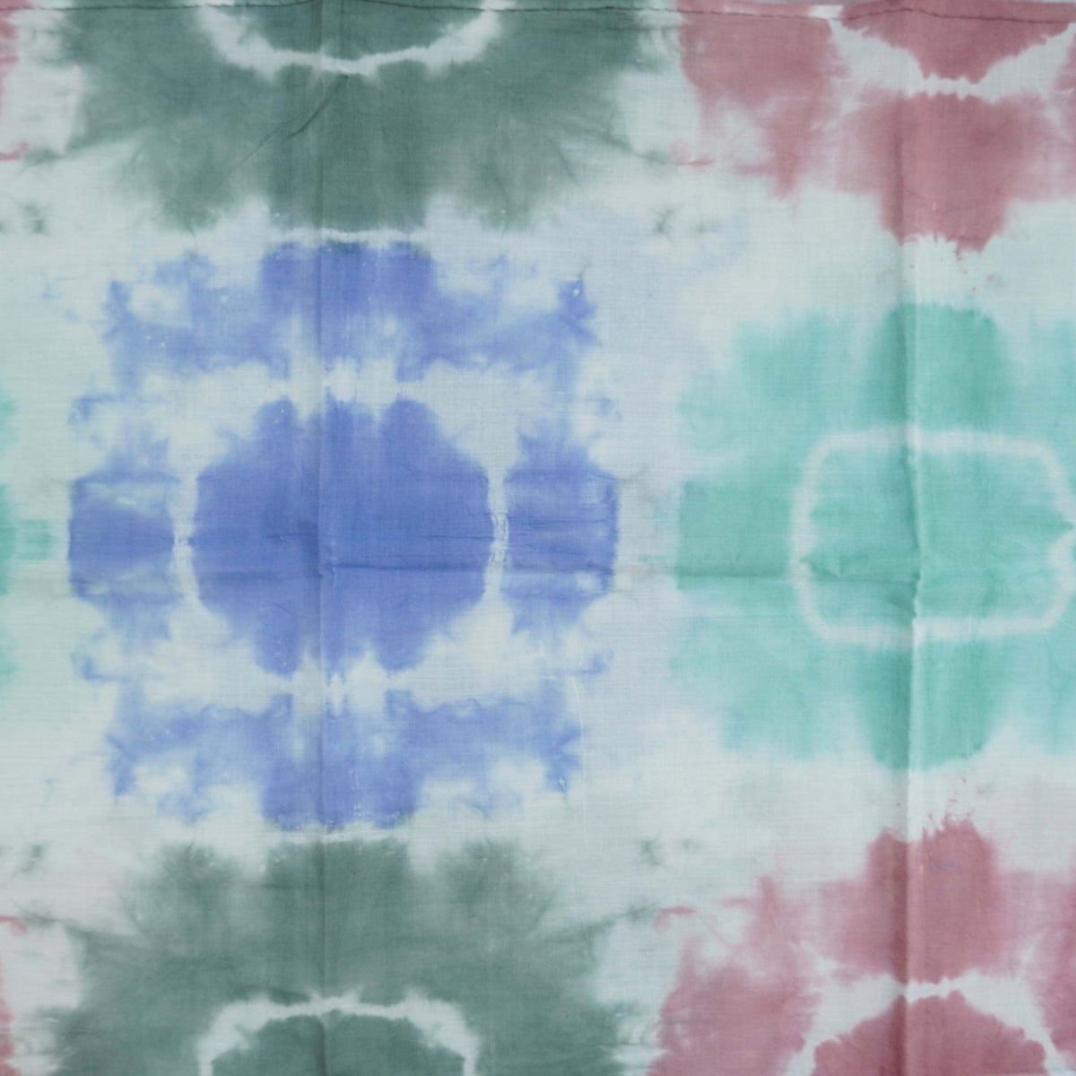 White Pure Cotton Tie Dye Stole - Khinkhwab