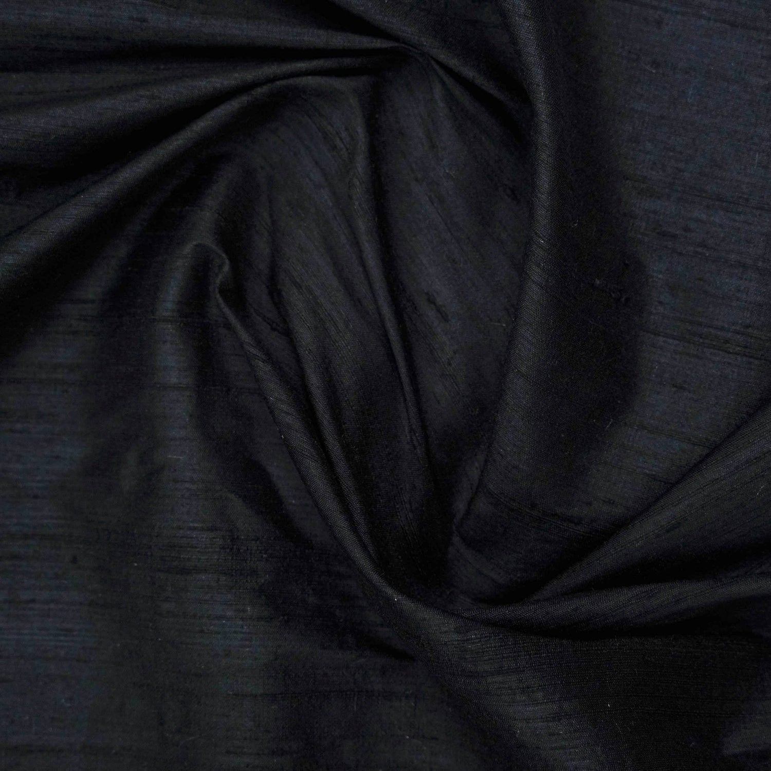 Black Pure Raw Silk Banarasi Fabric