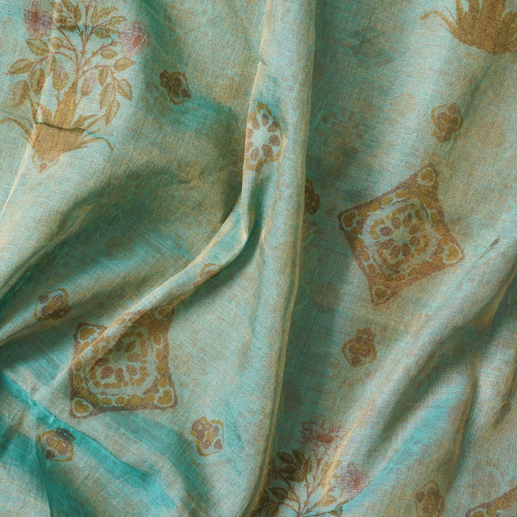 Blue Pure Tissue Silk Fabric – Khinkhwab