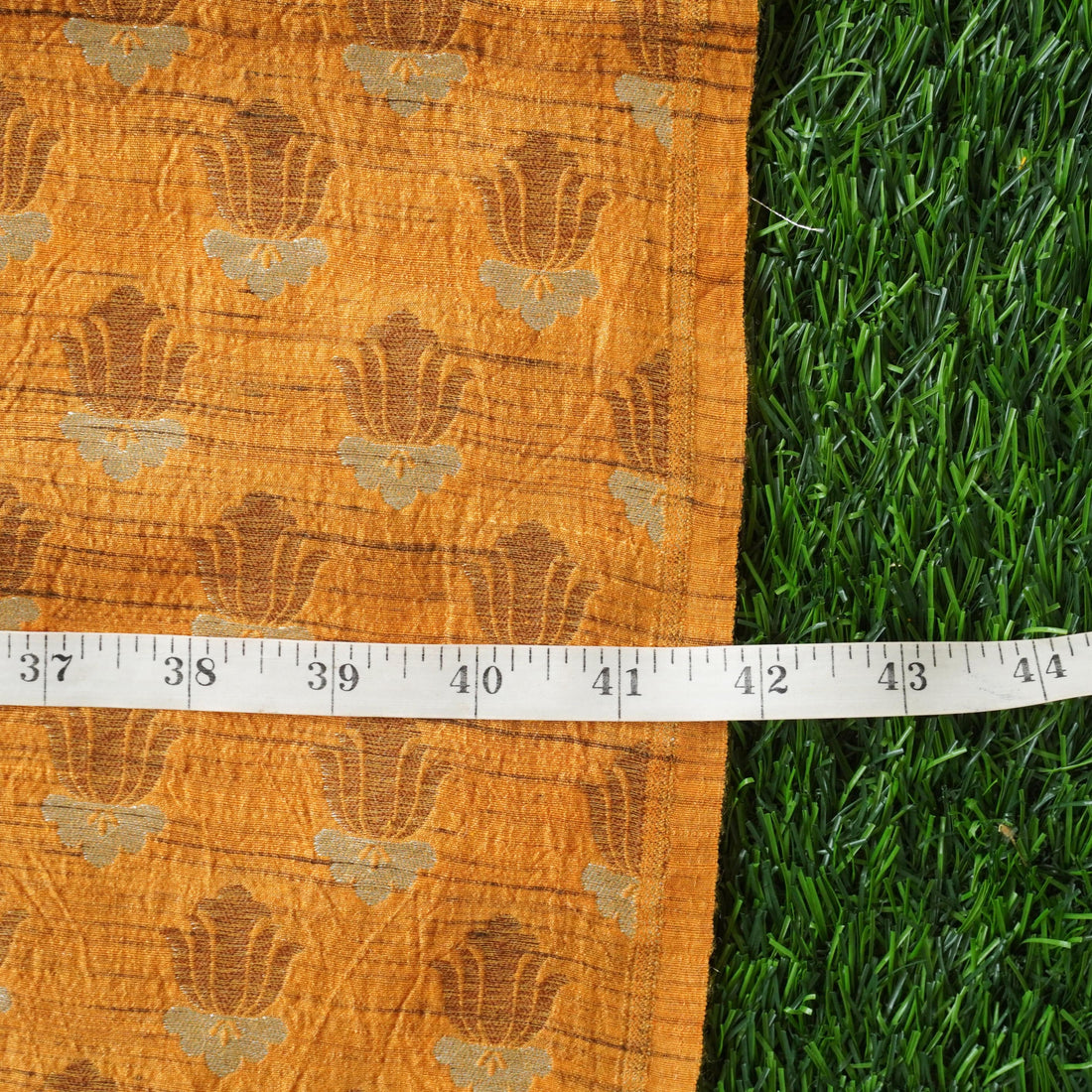 Handwoven Pure Tussar Silk Banarasi Fabric