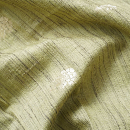 Handwoven Pure Tussar Silk Banarasi Fabric