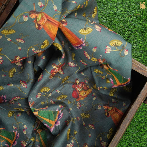 Pure Tussar Georgette Silk Print Fabric