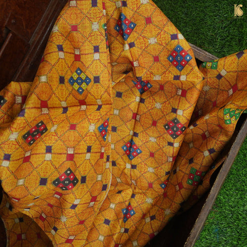 Pure Tussar Georgette Silk Print Fabric