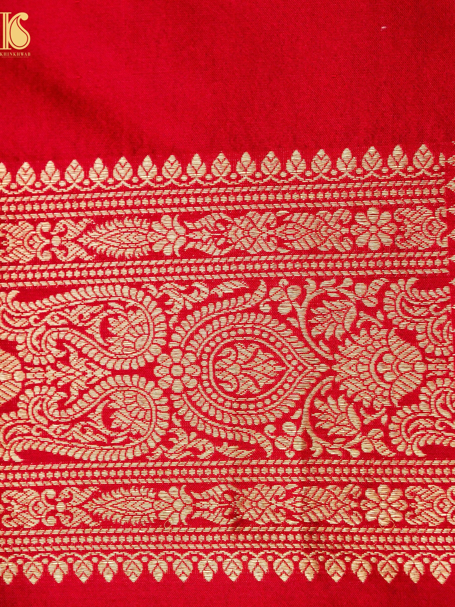 Handloom Banarasi Katan Silk Zari Tanchoi Saree