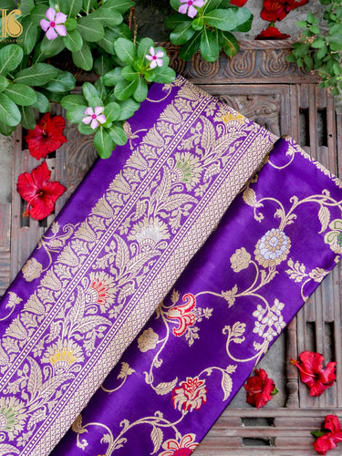 Banarasi Katan Silk Handwoven Kadwa Jaal Saree