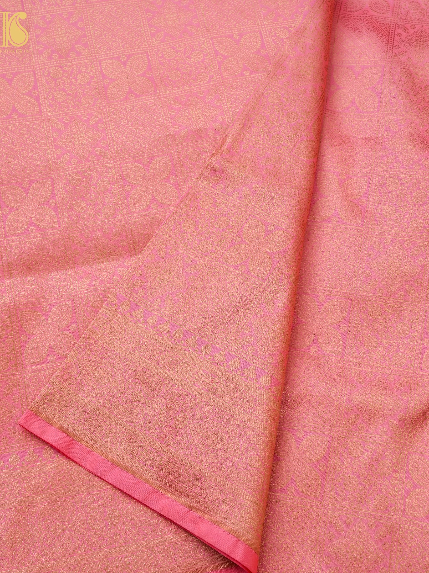 Handloom Banarasi Katan Silk Zari Tanchoi Saree