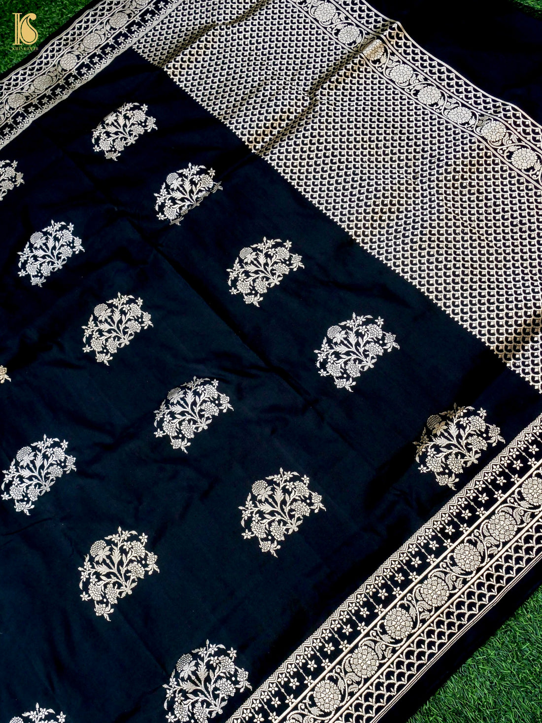 Handwoven Pure Sateen Silk Kadwa Banarasi Saree