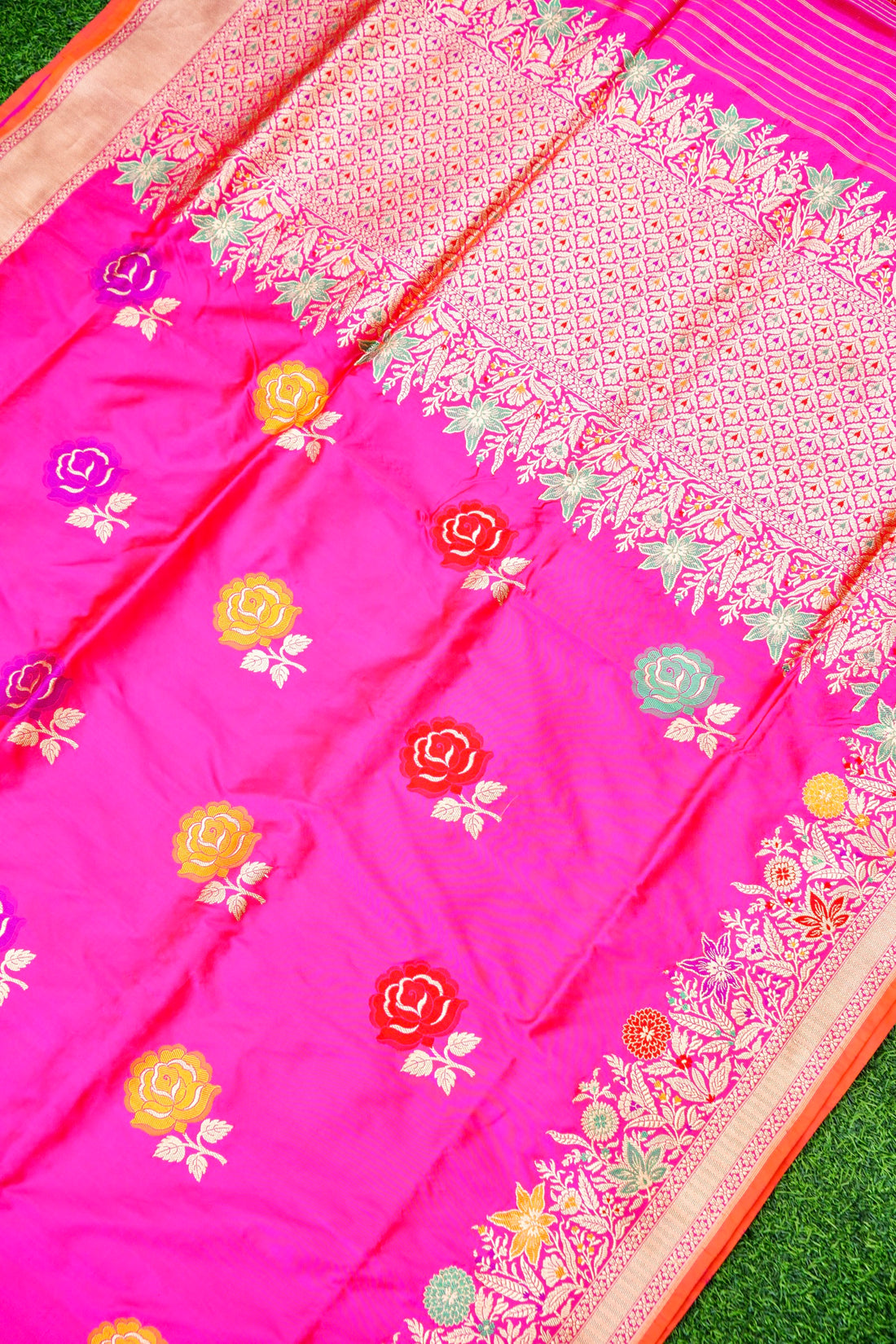 Handloom Banarasi Pure Katan Silk Kadwa Saree