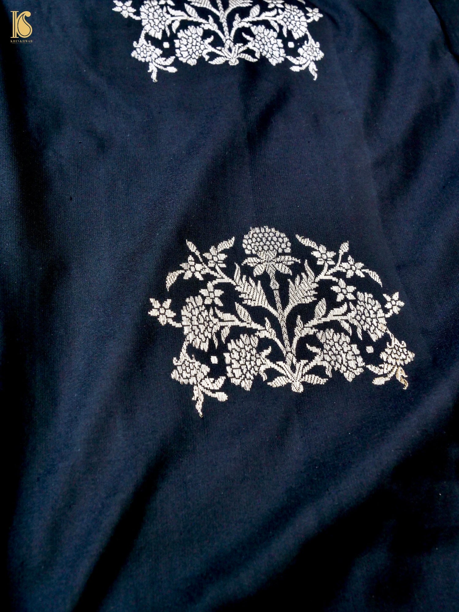 Handwoven Pure Sateen Silk Kadwa Banarasi Saree