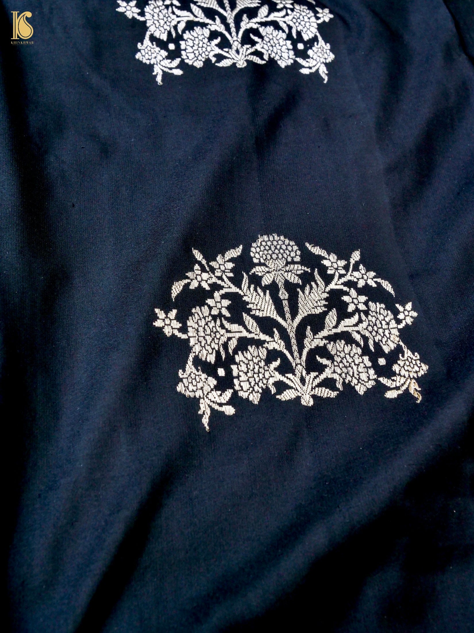 Handwoven Pure Sateen Silk Kadwa Banarasi Saree