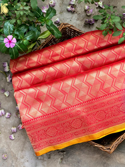 Handloom Banarasi Katan Silk Zari Tanchoi Saree