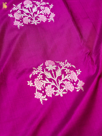 Handwoven Pure Sateen Silk Kadwa Banarasi Saree