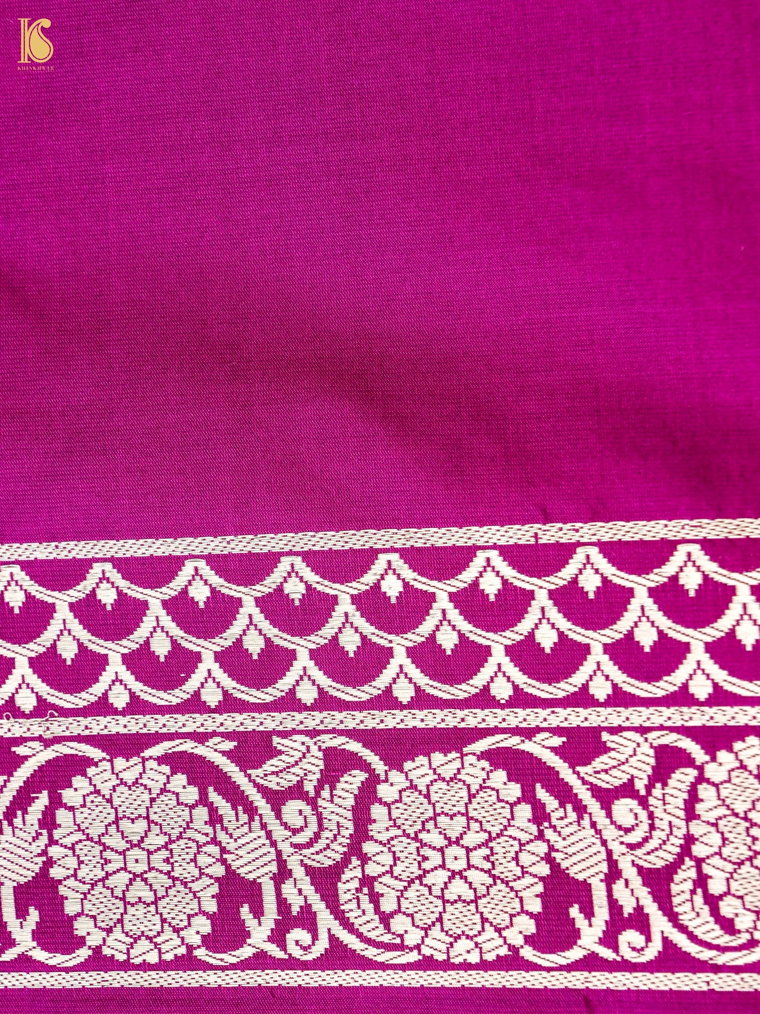 Handwoven Pure Sateen Silk Kadwa Banarasi Saree