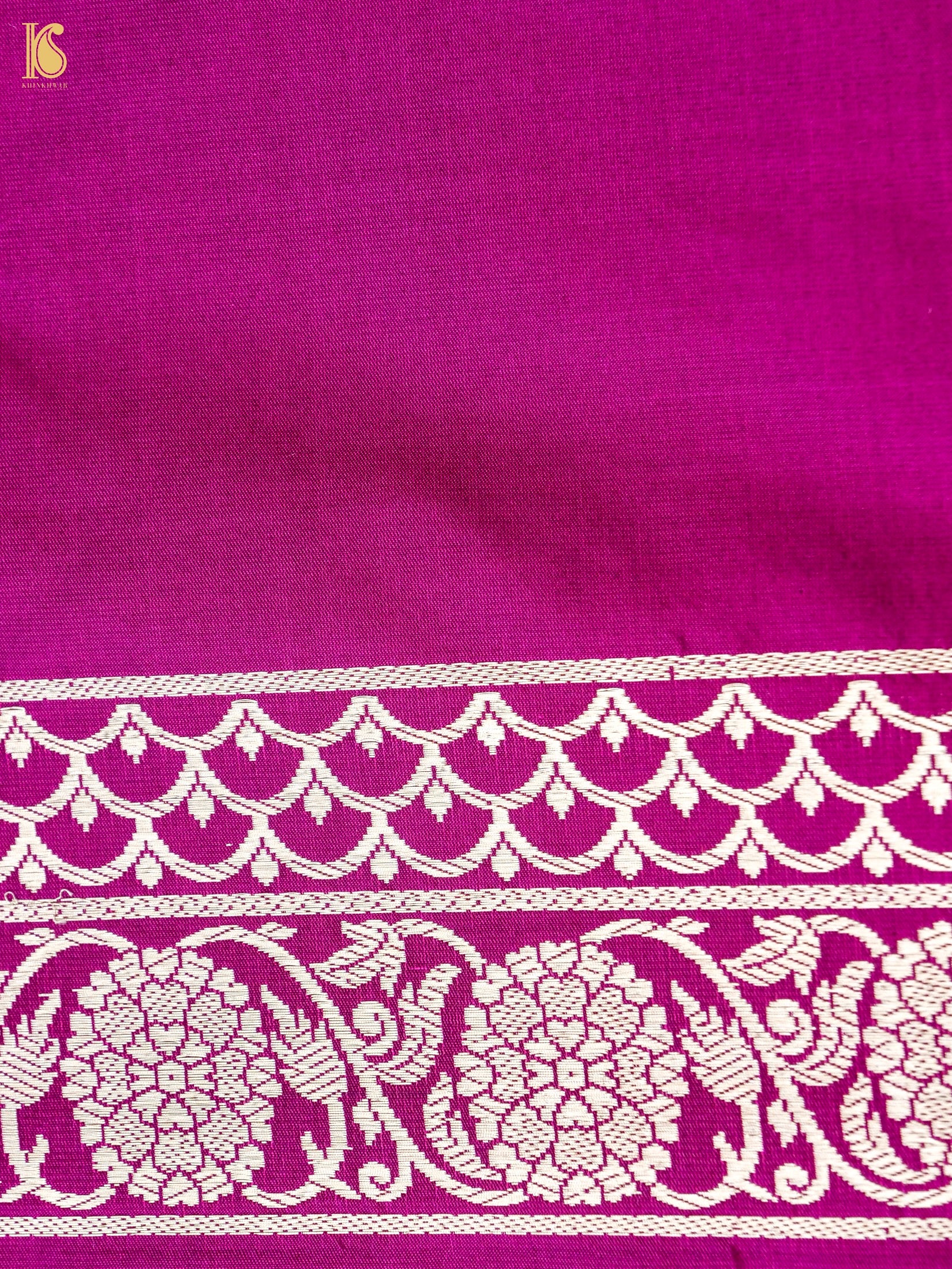 Handwoven Pure Sateen Silk Kadwa Banarasi Saree