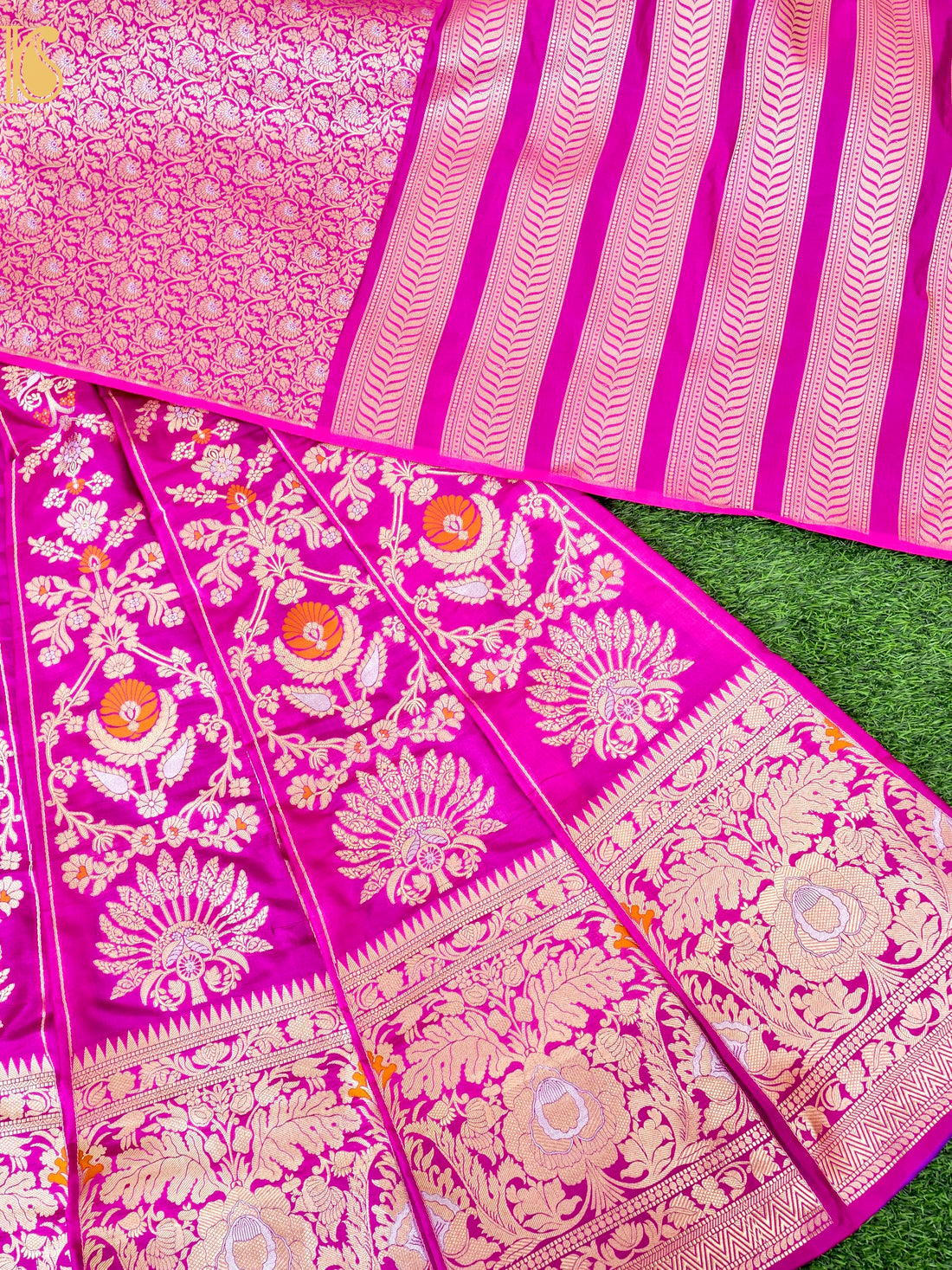 Handloom Banarasi Katan Silk Kalidar Pankha Booti Lehenga