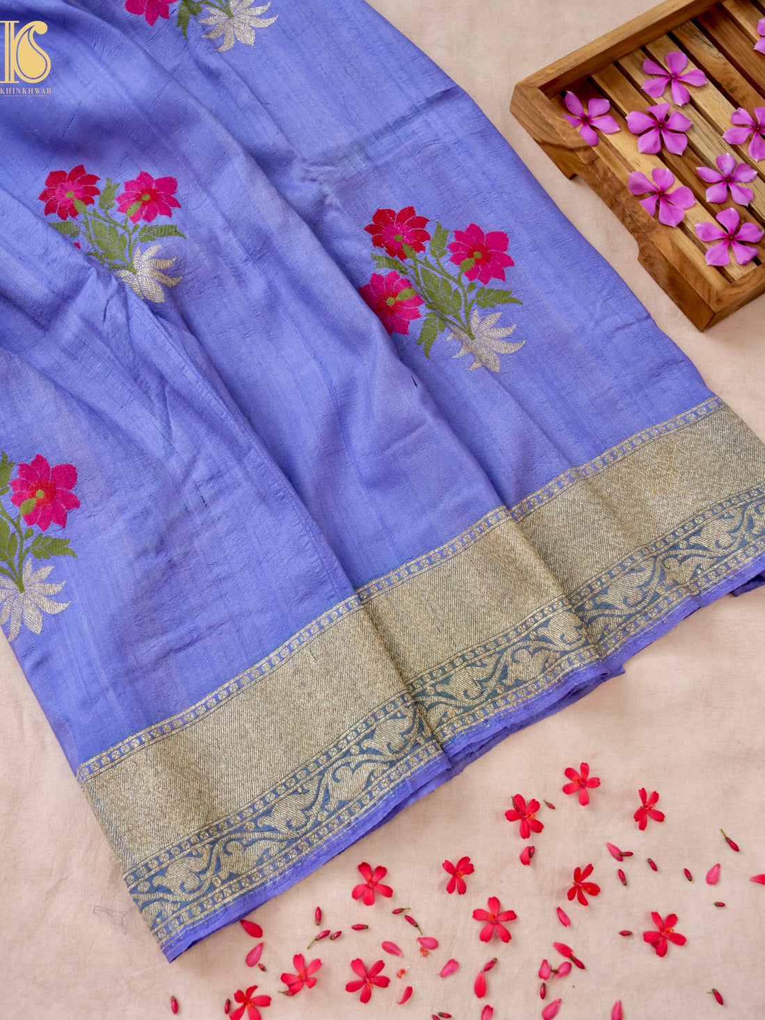 Handloom Banarasi Tussar by Georgette Silk Saree