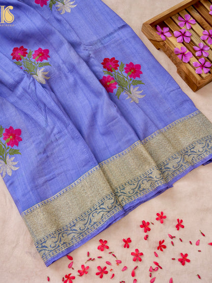 Handloom Banarasi Tussar by Georgette Silk Saree