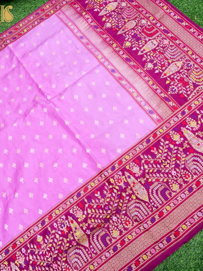 Katan Silk Handloom Ekatara Kadhiyal Banarasi Saree