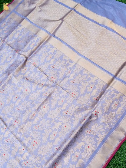 Handloom Banarasi Katan Silk Shikargah Jungle Saree