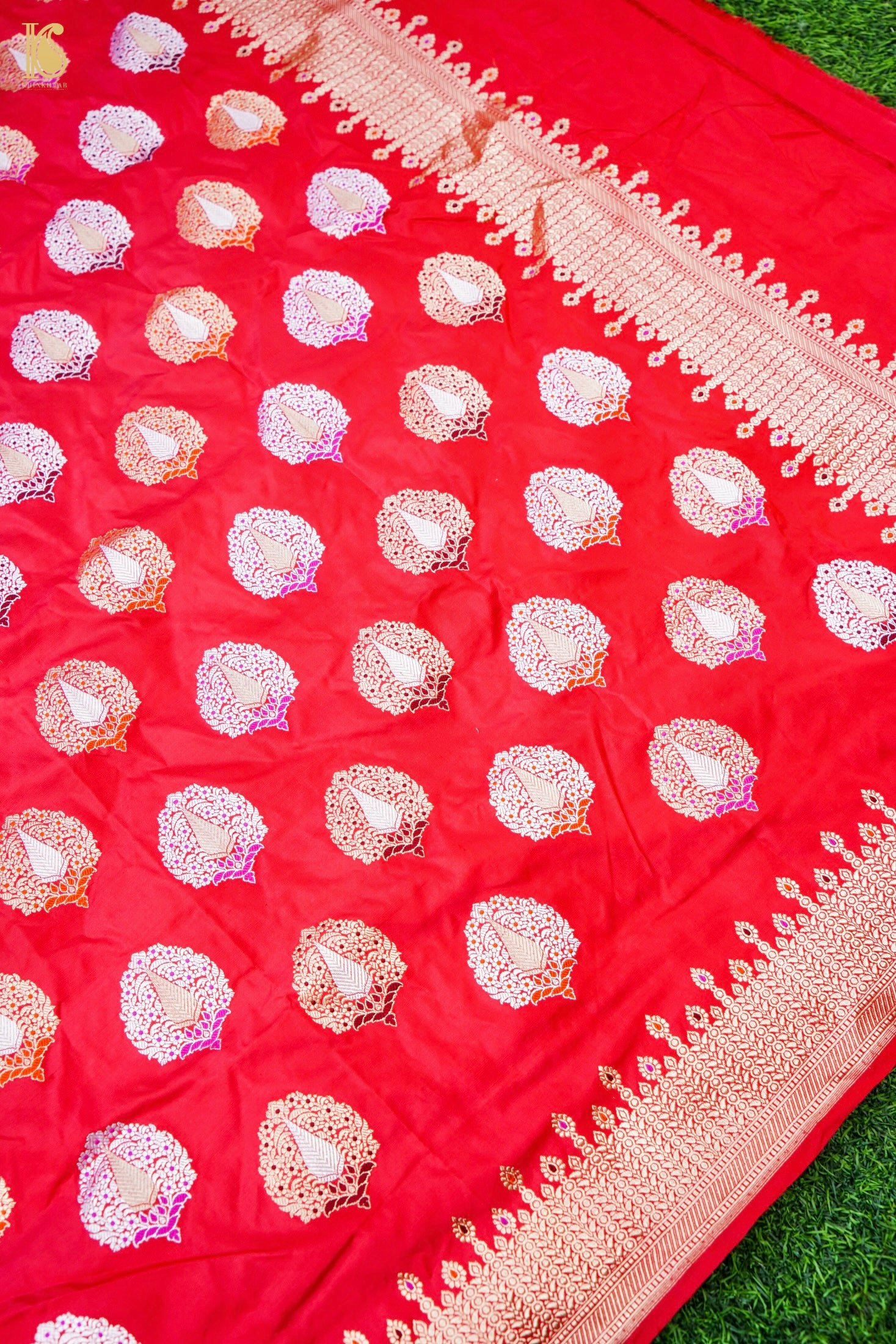 Banarasi Handwoven Katan SIlk Kadwa Mor Dupatta