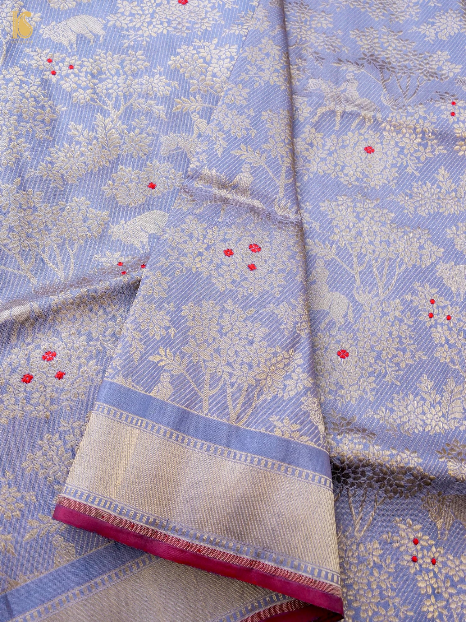 Handloom Banarasi Katan Silk Shikargah Jungle Saree