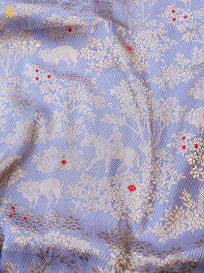 Handloom Banarasi Katan Silk Shikargah Jungle Saree