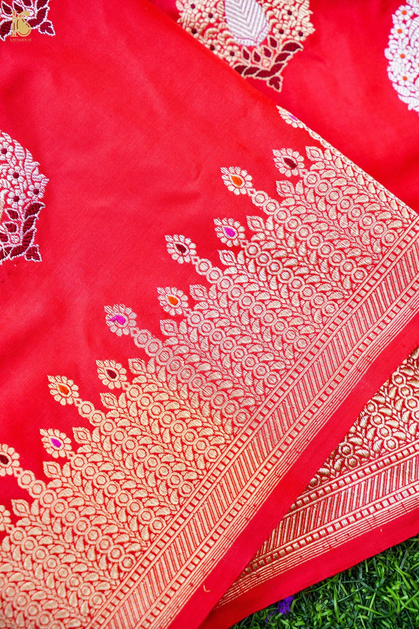 Banarasi Handwoven Katan SIlk Kadwa Mor Dupatta