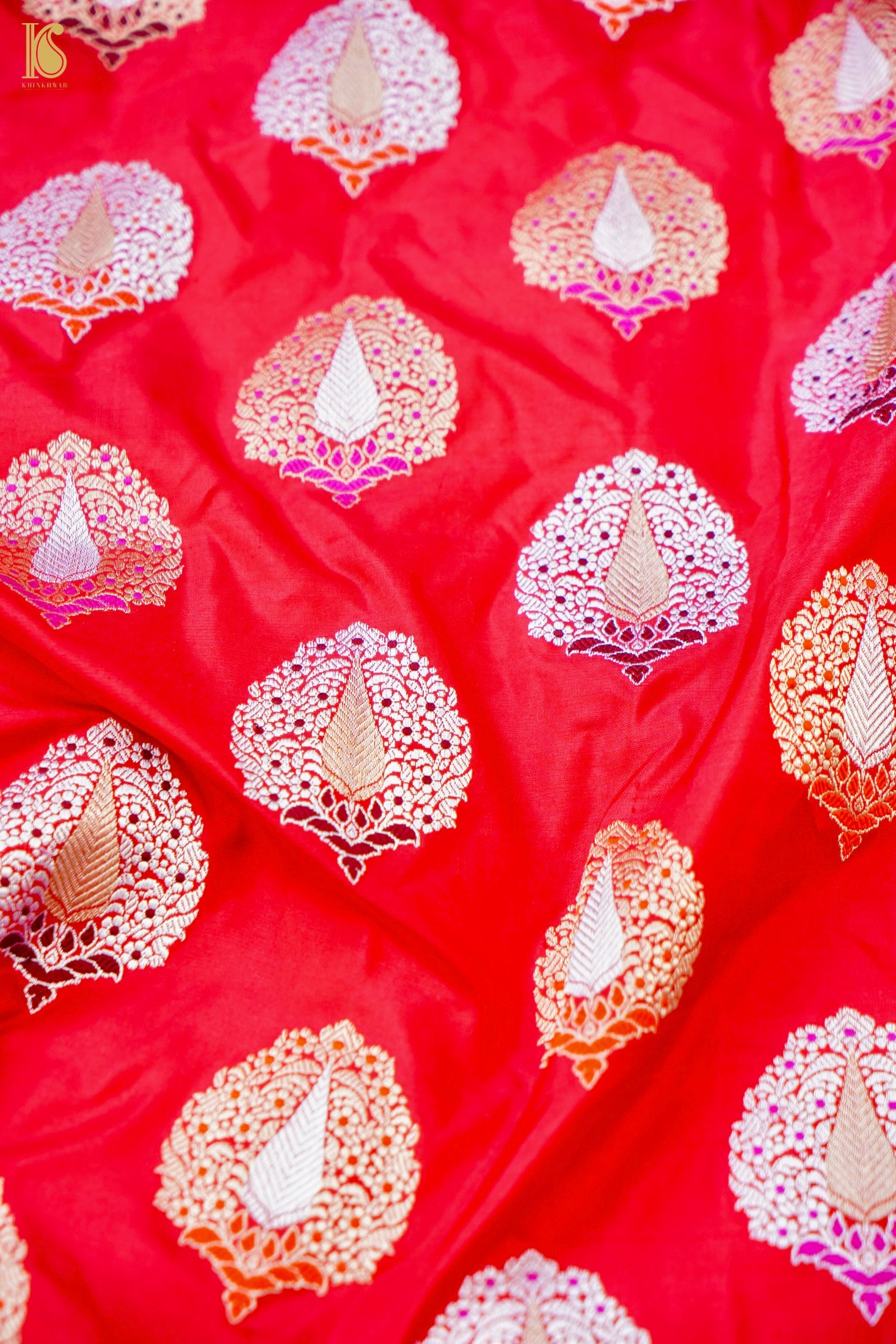 Banarasi Handwoven Katan SIlk Kadwa Mor Dupatta