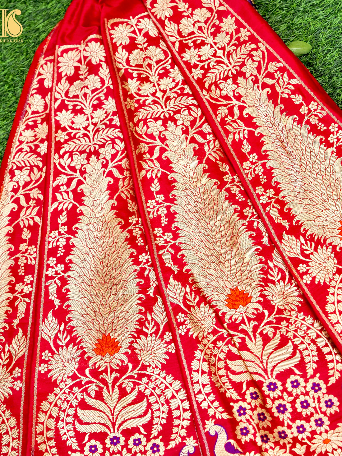Handloom Banarasi Katan Silk Kalidar Mrinala Lehenga
