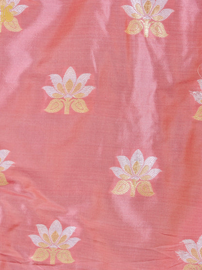 Handloom Banarasi Katan Silk Kalidar Mrinala Lehenga