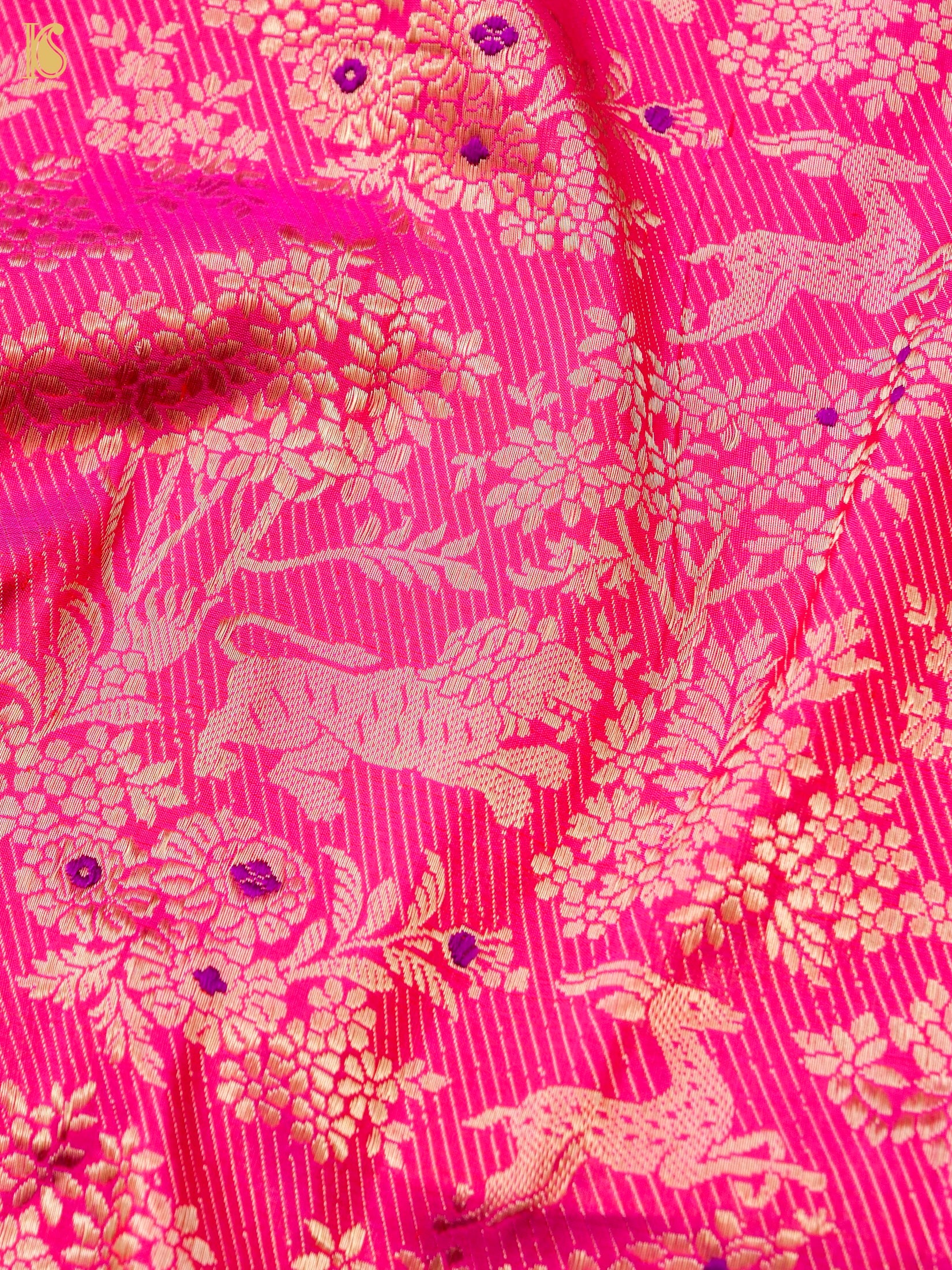 Handloom Banarasi Katan Silk Shikargah Jungle Saree