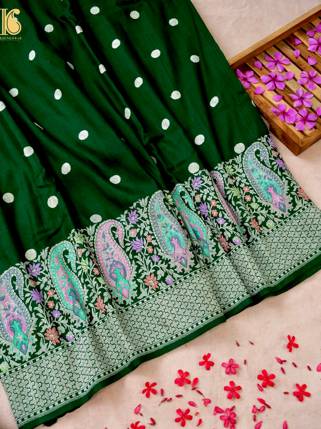 Handloom Banarasi Tussar by Georgette Silk Saree