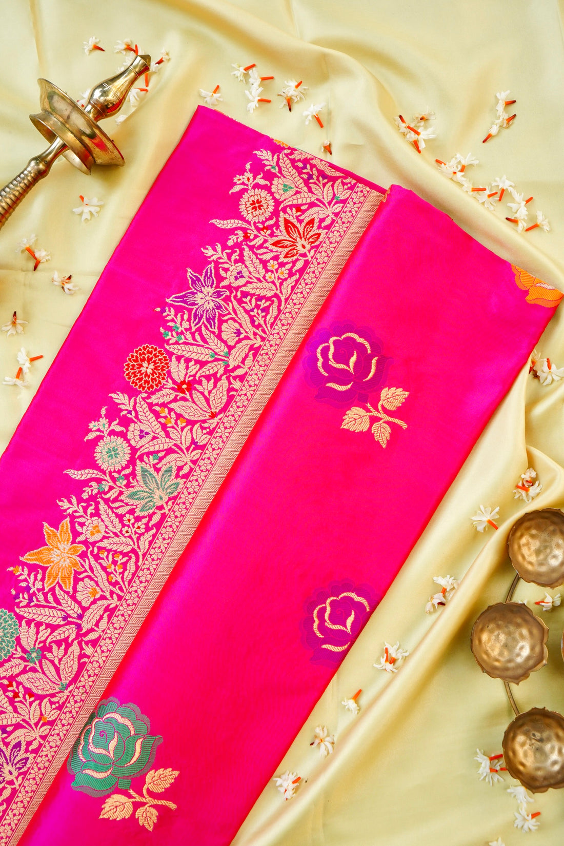 Handloom Banarasi Pure Katan Silk Kadwa Saree