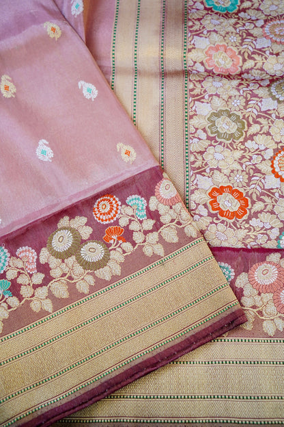 Handloom Banarasi Pure Silk Tissue Kadwa Saree