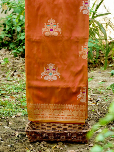 Handwoven Pure Sateen Silk Kadwa Banarasi Saree