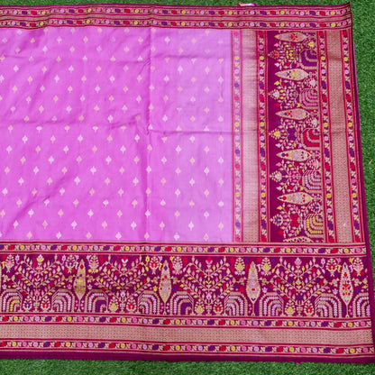 Katan Silk Handloom Ekatara Kadhiyal Banarasi Saree