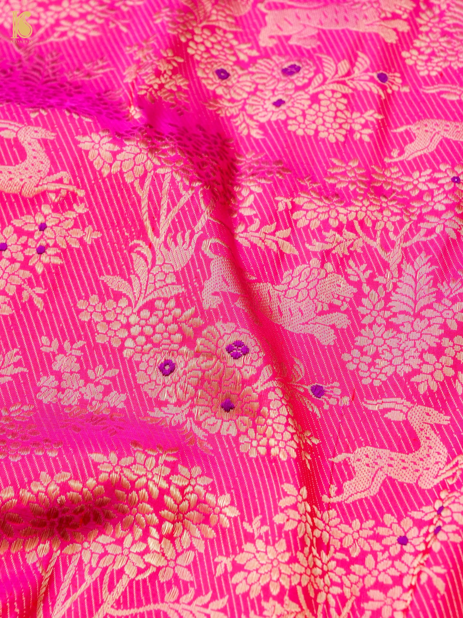Handloom Banarasi Katan Silk Shikargah Jungle Saree