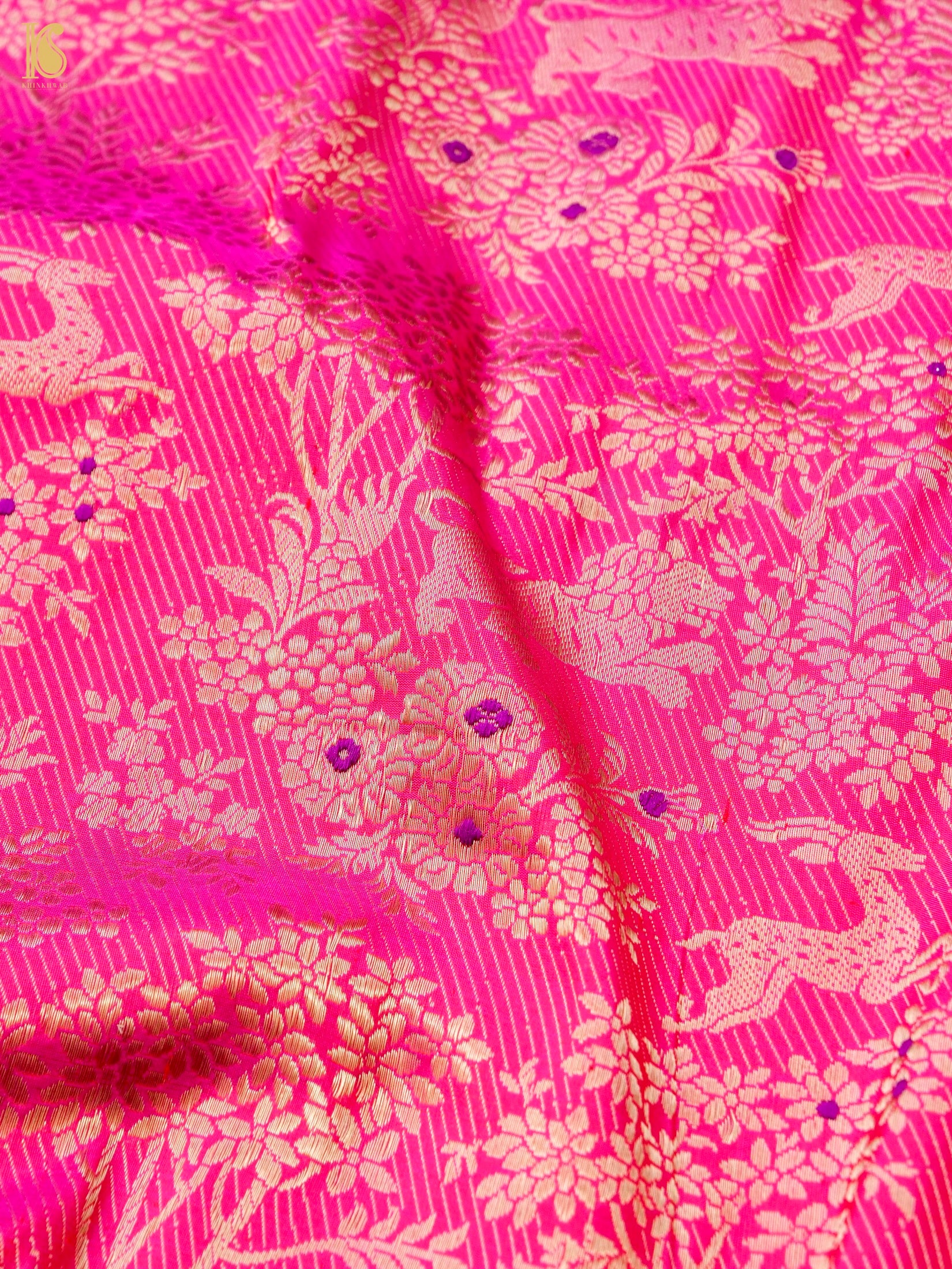 Handloom Banarasi Katan Silk Shikargah Jungle Saree