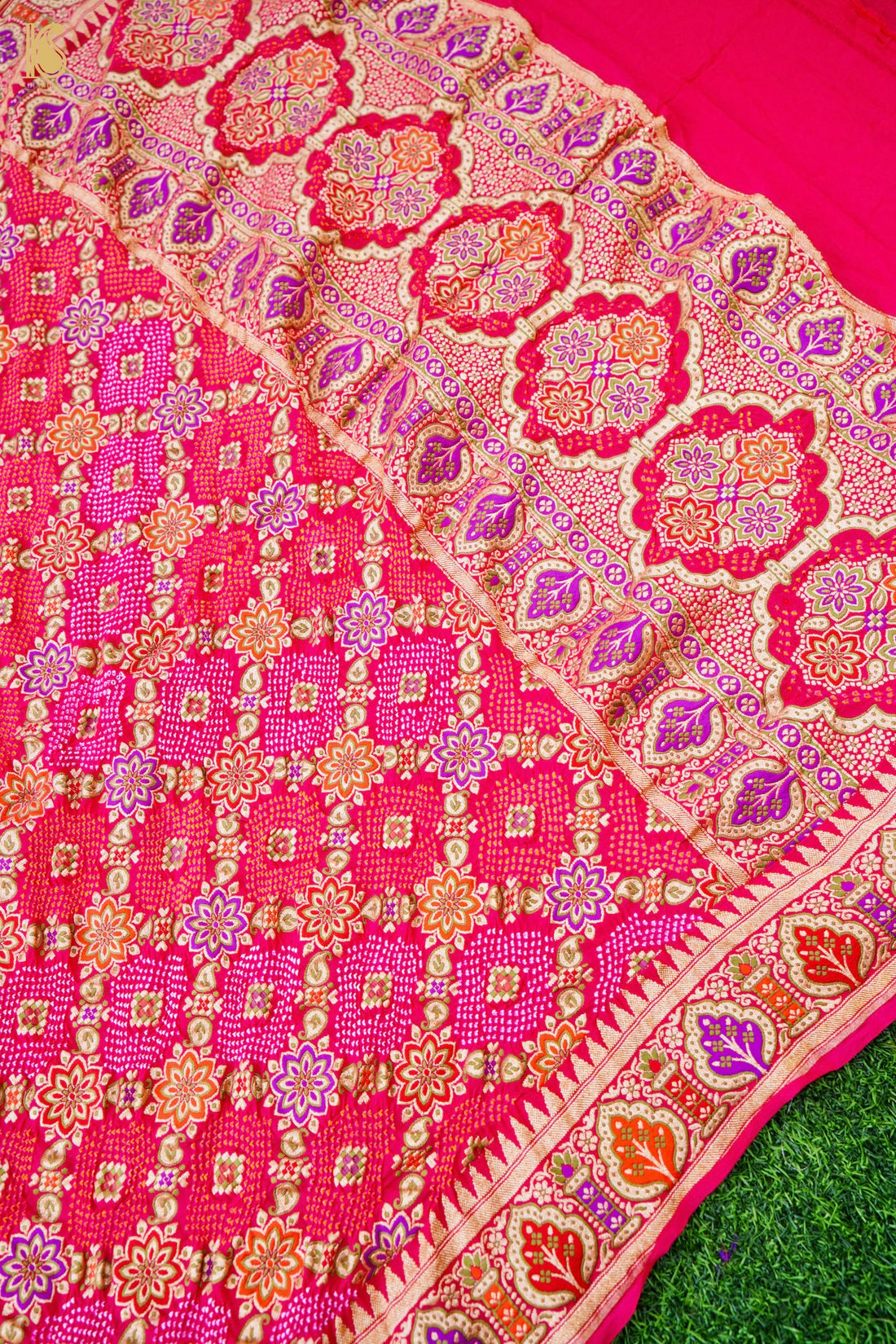 Georgette Banarasi Dahlia Bandhani Dupatta