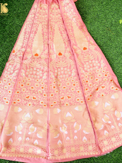 Handloom Banarasi Katan Silk Kalidar Mrinala Lehenga