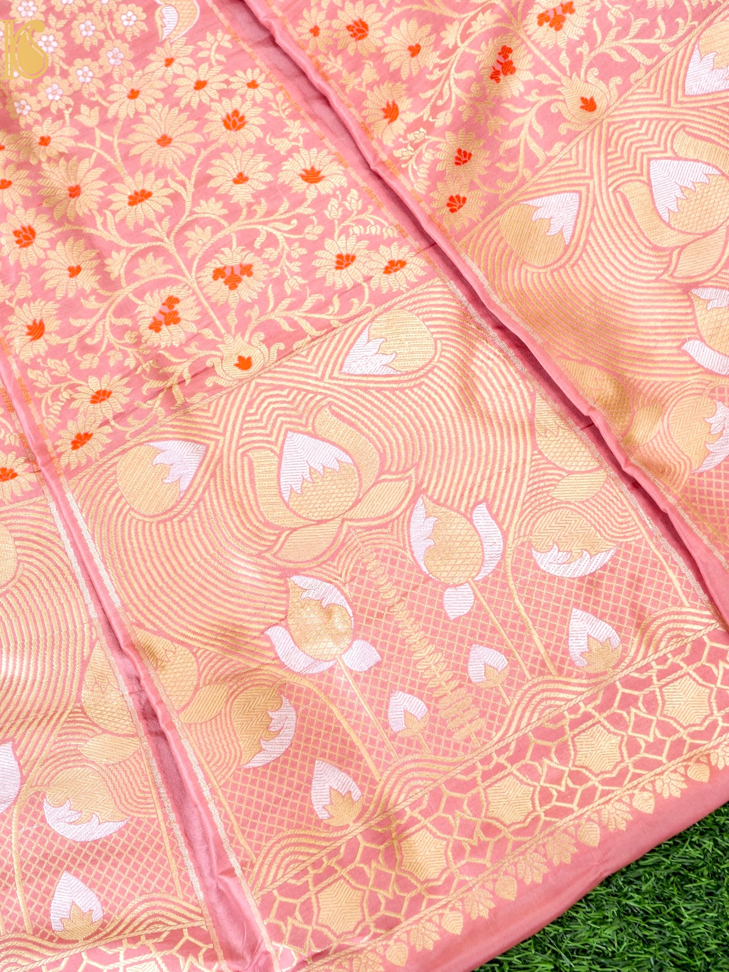 Handloom Banarasi Katan Silk Kalidar Mrinala Lehenga