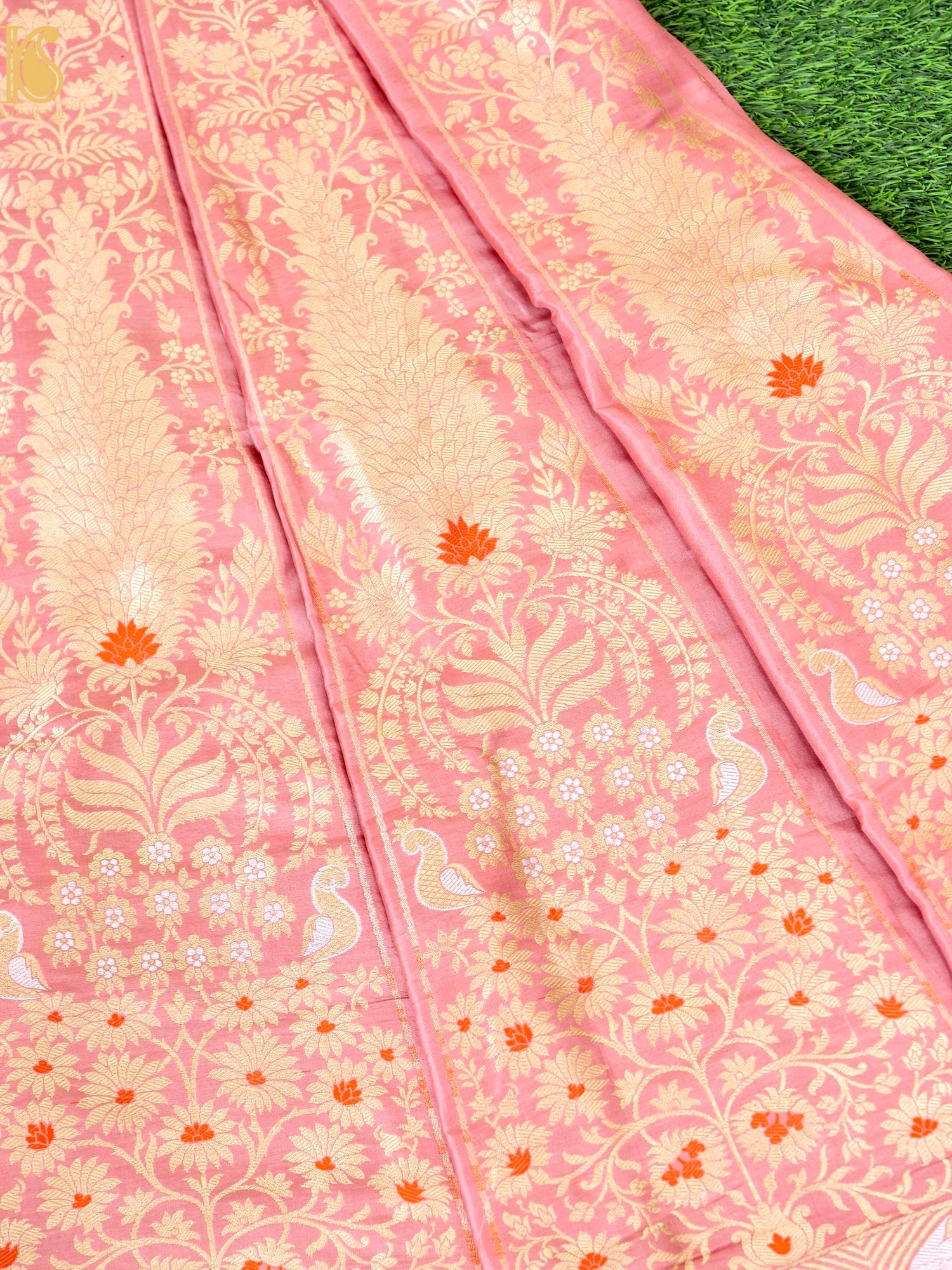 Handloom Banarasi Katan Silk Kalidar Mrinala Lehenga