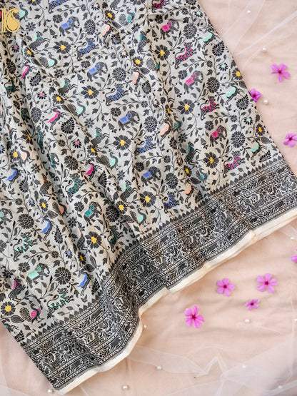 Handloom Banarasi Resham Shikargah Saree